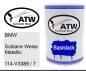 Preview: BMW, Solitaire Weiss Metallic, 114-V3389 / 7: 500ml Lackdose, von ATW Autoteile West.